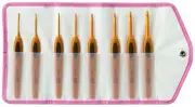 Soft Touch Handle Grip Crochet Hooks 8 Size 2.0-6.0mm Set Clover Pen-E Japan