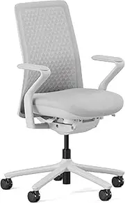 [Branch] Verve Chair - High Performance Executive Office Chair with Contoured Seat Back and Adjustable Lumbar Rest - High Density Foam Cushion with Aluminum Base - Up to 275 lbs - Mist