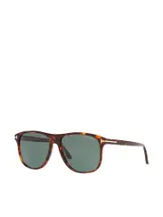 Tom Ford Square Sunglasses Havana & Blue Joni FT0905