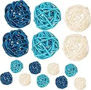 MUELODSIC 15pcs Decorative Rattan Balls Aromatherapy Diffuser Orbs for Showers Birthdays Weddings and Home Decor Plant Centerpieces