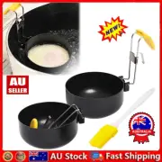 Egg Boiler Stainless Steel Egg Cooker Collapsible Hang Ear Poached Egg Cup DM