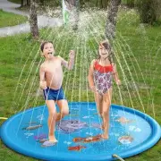 Splash Pad Water Toy Sprinkler Mat Pool for Kids Toddlers 68" Outdoor Summer Toy