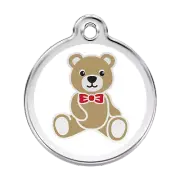 Red Dingo Teddy Bear Dog Cat ID Charm Dog Tag