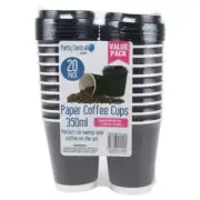 40pcs Drinkware Paper Cup Coffee Rippled With Lid Takeaway - 350ml