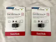 SanDisk Ultra Dual MicroUSB and USB 3.0 Flash Drive 128GB (2 PACK)