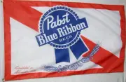 Pabst Blue Ribbon Beer Flag 3'X5' Quality PBR Bar Party Banner (USA Seller)