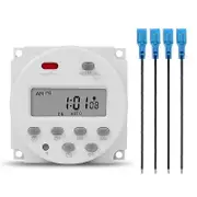 1 Second Interval 12V Digital LCD Switch Weekly Programmable Time Relay Programmer CN101S White