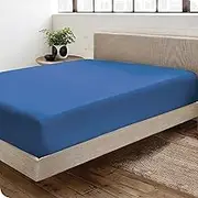 ForZzz Premium 1-Piece Fitted Sheet, Hotel Quality Luxury & Softest,2000 Thread Count Bedding Fitted Sheet Deep Pocket up to 35cm, Wrinkle and Fade Resistant(King Single,Ocean)