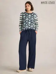 White Stuff Blue Freda Wide Leg Trousers (AY8211) | $89