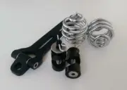 Solo Seat Bracket Kit 2" Chrome Springs 1"Bolt on Mounts Harley Chopper Bobber