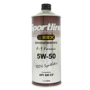 SPORTLINE F1全合成機油5W50 SN 1L(汽車用機油)