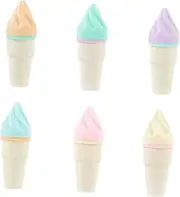 OSALADI 6Pcs Ice Cream Cone Highlighters Multicolored Cute Markers for School Supplies Scrapbooking and Creative Projects Adorable Stationery for Adults