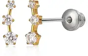 [limerencia] Hypoallergenic G23 lmplant Grade Titanium Screw Back Earings Tragus 20G Helix F136 Piercing Post for Sensitive Ears Cartlage