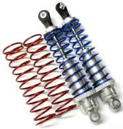 58295S 1/10 Scale RC Alloy Shock Absorbers Damper Set x 2 Silver 95mm Long