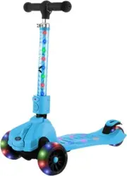 Hover-1 Ziggy Folding Kick Scooter for Kids (5+ Year Old) | Adjustable, Blue