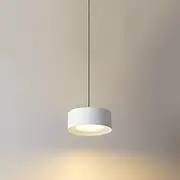 TONFON Minimalist LED Chandelier Modern Dining Table Pendant Light Bedroom Bedside Hanging Light for Kitchen Island Entryway Dining Room Study Room Living room Bar Ceiling Light Fixture(White,White li
