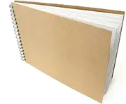 Artway Enviro Spiral Bound Sketchbook - 70 Sides (35 Leaves) of 100% Recycled 170gsm Cartridge Paper,White, A4 Landscape