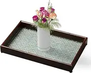 Decorative Tray | Jewellery Tray for Decor,Serving Fruit Tray, Begonia Embossed Tray Coffee Centerpiece for The Coffee Table, Dining Table, or Any Table Top