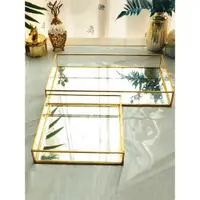 在飛比找蝦皮購物優惠-Metal glass tray mirror Europe