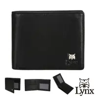 在飛比找momo購物網優惠-【Lynx】美國山貓NAPA進口牛皮短夾 5卡/雙鈔位/透明