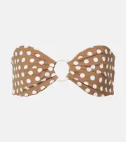 [Marysia] Marysia Coronada polka-dot bandeau bikini top AU 12 brown