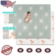 Extra Large Waterproof Foldable Play Mat for Infants - 77 x 70 Inches