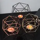 Art Geometric Iron Candlestick Metal Light Holder Christmas