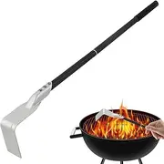 BBQ Ash Tool Poker - Charcoal Rake Pizza Oven Accessories | Long Handle Scraper Ash Scoop for Stove, for Grill, Stove, Pizza Oven