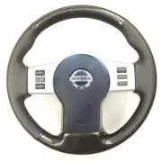 Carbon Fiber&PU Leather Steering Wheel Stitch on Wrap Cover For Nissan Frontier
