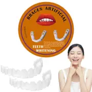 Smile Snap On False Teeth Upper Lower Dental Veneers Dentures Tooth Cover Set