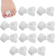 10 Pairs of Silicone Toe Separators for Hallux Valgus Correction - Men and Women, Toe Separators, Hammer Toe Correction, Toe Protection, Toe Spacer and Stretcher