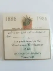 Statue of Liberty Centennial Celebration Pin VINTAGE 1886-1986 (BRAND New)