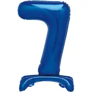 Blue Number 7 Stand Up Air Fill Balloon 76cm