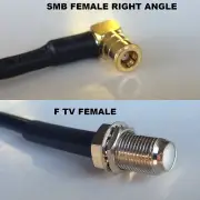 RG316 SMB FEMALE ANGLE to F FEMALE Coaxial RF Cable USA-US