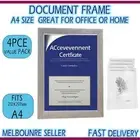 4Pcs A4 Certificate Photo Frame Modern Picture Documents Display Wooden