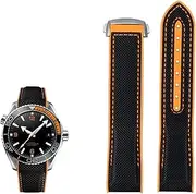 [UMCNVV] 20mm 22mm Nylon Rubber Watchband For Omega SEAMASTER PLANET OCEAN Men Deployant Clasp Strap Watch Accessorie Silicone Watch