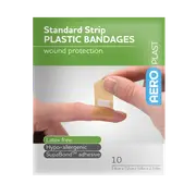 AEROPLAST Plastic Standard Strip 7.2 x 1.9cm Env/10