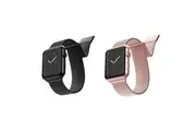 2pc X-Doria Stainless Steel Mesh Band Strap For 40mm-38mm Apple Watch BLK & RSGD