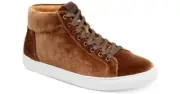 NIB - KENNETH COLE 'ROAD SNEAKER' Men's Tan Velvet Sneakers - 8.5 M
