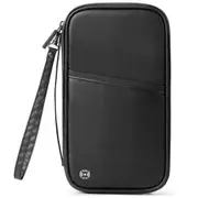 Passport Travel Wallet With Strap RFID Blocking