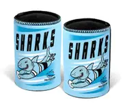 Cronulla Sharks NRL Retro Mascot Beer Can Bottle Cooler Stubby Holder Cosy