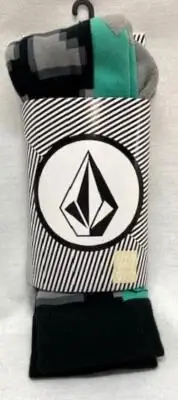 Volcom Women's Whipper Tech Snowboard Winter Sock Black XS S NEW