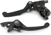 HAXTAUXPK for Pit Dirt Bike A-TV Quad 50cc 110cc 125cc 140cc 160cc 200cc Motorcycle Folding Brake Clutch Lever Set Motorcycle Brake Clutch Levers(A)