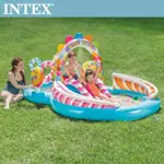 【INTEX】糖果屋戲水游泳池滑水道295X191X130CM_374L 適用3歲+(57149)