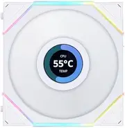 Lian Li TLLCD120-3B UNI Fan TL LCD 120 mm 1900RPM Computer Case Triple Fans with 1.6-Inch LCD Screen, White
