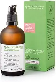 [Spilanthox therapy] Daily Aloe Skin Wash - Facial Care for Gentle Cleansing - Facial Cleansing with Organic Aloe Vera, Almond Oil & Vitamin E - Removes Make-Up - Vegan Natural Cosmetics - 100ml