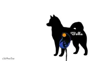Alaskan Malamute - Custom Name Dog Leash Holder - Wall Hook