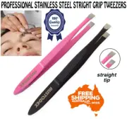 STRAIGHT TIP HAIR REMOVING BEAUTY SALON EYEBROW TWEEZER PLUCKER PULLER TWEEZERS