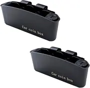 JECOMPRIS 2pcs Car Door Storage Box Change Organizer with Durable Design for Coins Trash and Items Automotive Accessory for Tidying up Your Vehicle