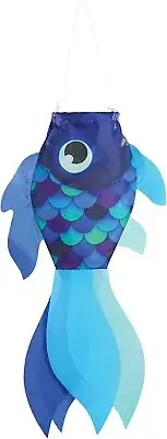 15" Colorful Cool Blue Damsel Fish Windsock by In the Breeze #5218
